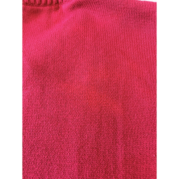 Vintage Oscar de la Renta Men’s Sweater Vest XL Burgundy V Neck Cotton 90s - Picture 6 of 6